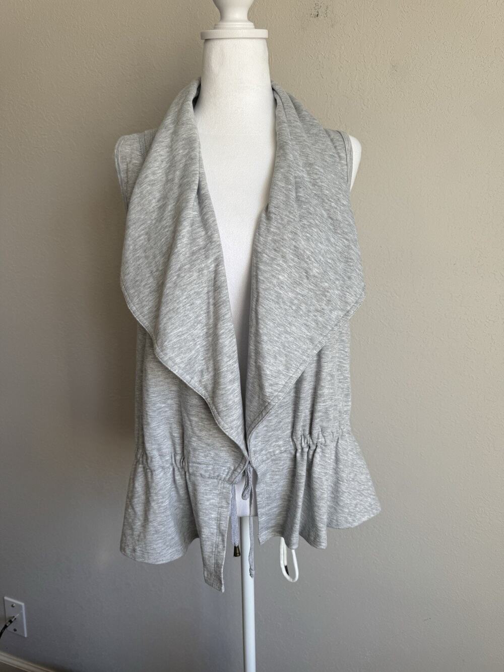 Bebe Heather Gray Sweatshirt Vest Women’s S 105UD102-H661 Casual Y2K Athleisure